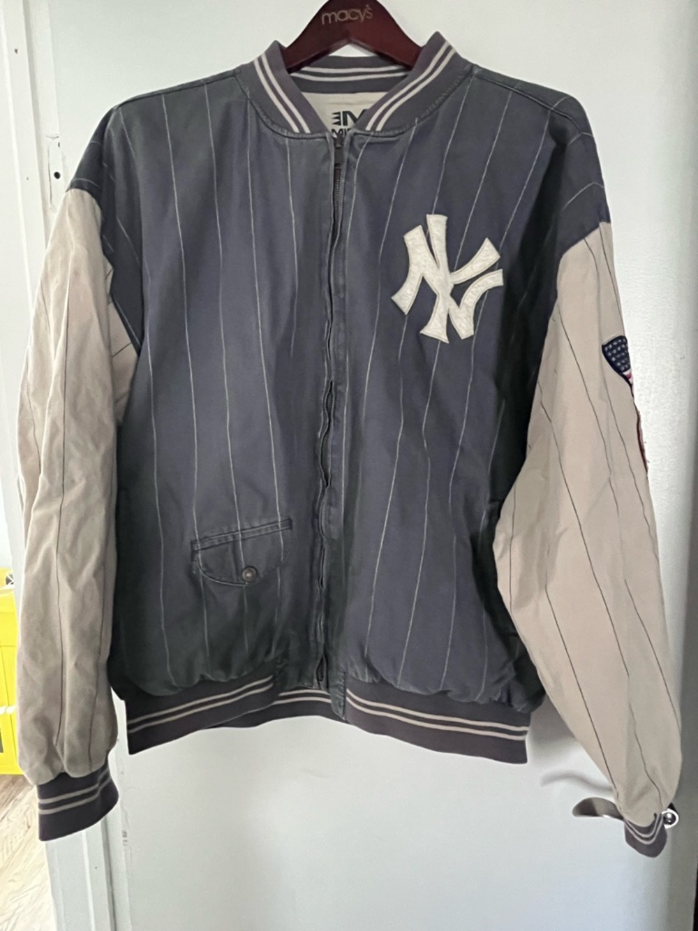 Vintage 90s New York Yankees Mirage Cooperstown Collection Reversible Jacket MLB